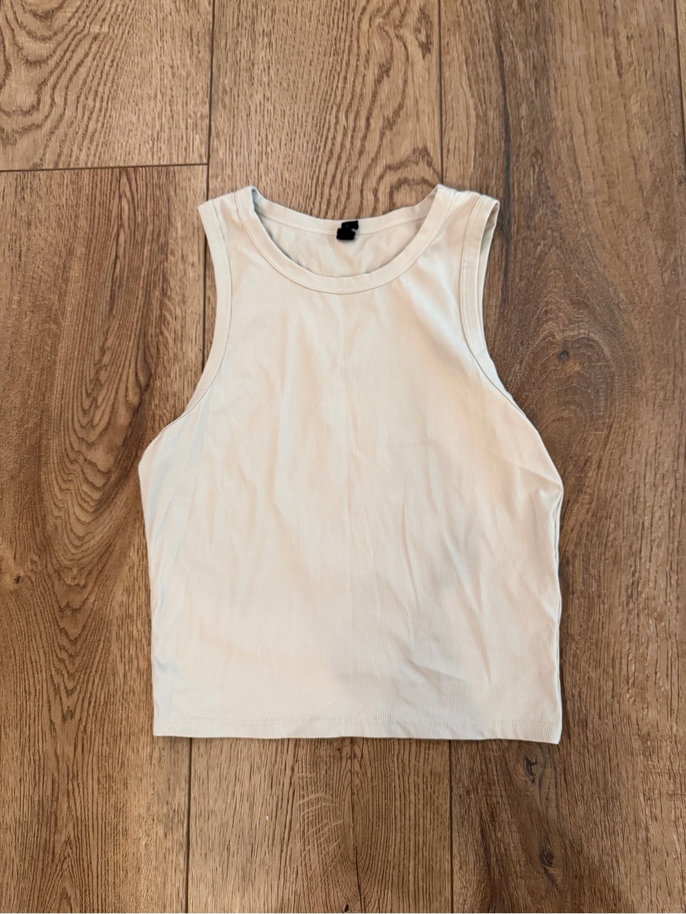 Cotton On Body Cream Ribbed High-Neck Crop Tank